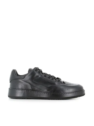 Officine Creative Eraser 001 Airbrushed-leather Sneakers In Black