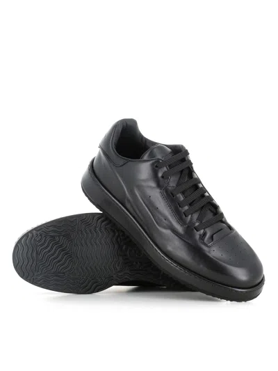Officine Creative Eraser 001 Airbrushed-leather Sneakers In Black