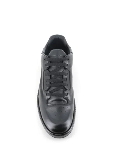 Officine Creative Eraser 001 Airbrushed-leather Sneakers In Black