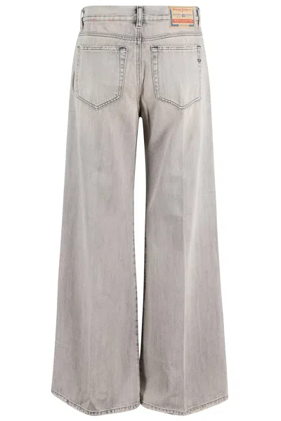 Diesel Flared Jeans 1978 D-akemi In Washed Gray In Gray
