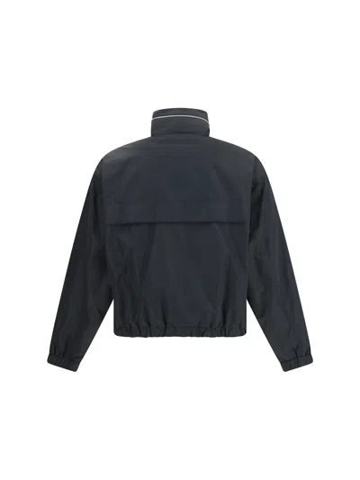 Ami Alexandre Mattiussi Ami Paris Technical Fabric Jacket With Zip And Hood. In Black