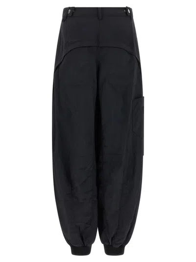 Jacquemus Relaxed Balloon Trousers Zipper Pockets In Black