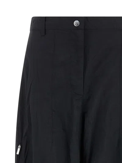 Jacquemus Relaxed Balloon Trousers Zipper Pockets In Black