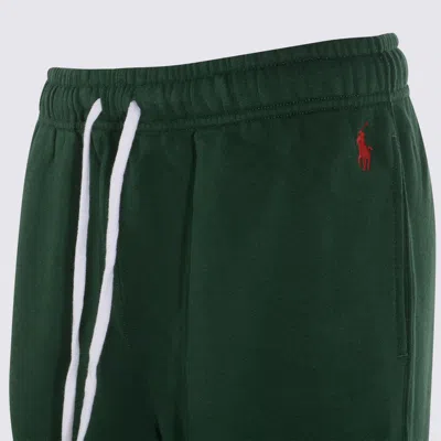 Polo Ralph Lauren Cotton Blend Joggers Featuring Elastic Cuffs And Waistband In Green