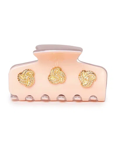 Lele Sadoughi Duo Mini Knotted Claw Clip In Pink