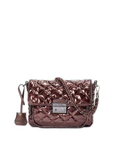 Mz Wallace Small Crosby Lock Crossbody In Brown