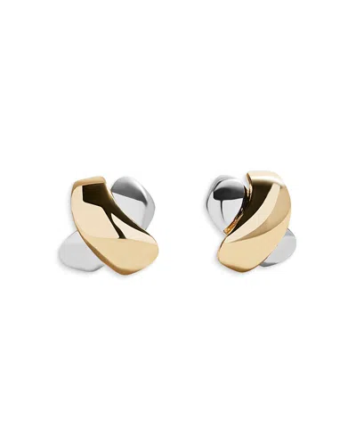 Baublebar Piper Two-tone Crisscross Stud Earrings In Gold