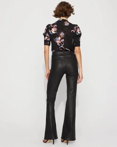 White House Black Market Coated Flare Jeans In Black