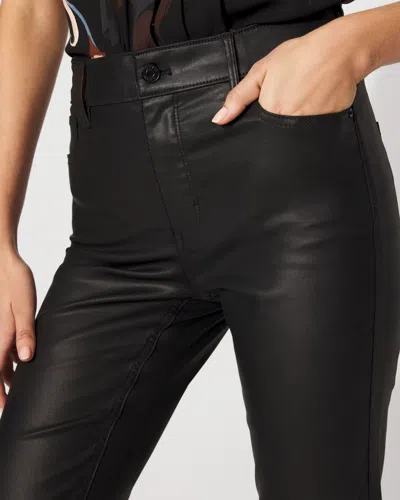 White House Black Market Coated Flare Jeans In Black