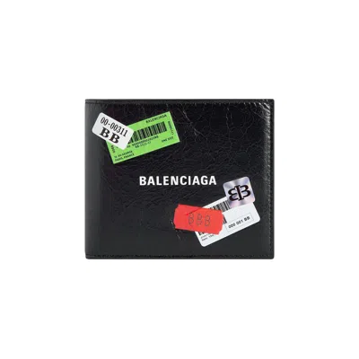 Pre-owned Balenciaga Cash Square Folded Wallet 'black/multicolor' | Men's Size Onesize