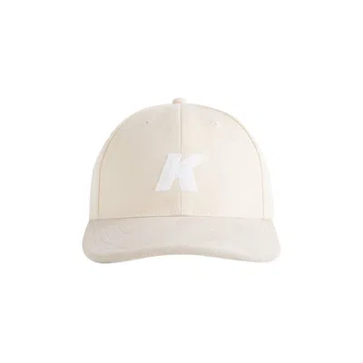 Pre-owned Kith Twill & Suede Aaron Classic Cap 'sandrift' | Cream | Men's Size Onesize In White