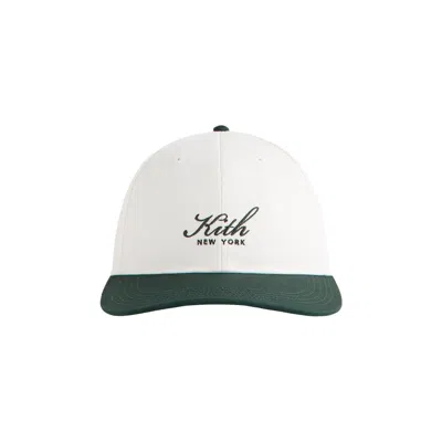 Pre-owned Kith Twill Two Tone New York Script Aaron Cap 'stadium' | Green | Men's Size Onesize