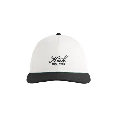 Pre-owned Kith Twill Two Tone New York Script Aaron Cap 'black' | Men's Size Onesize