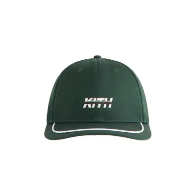 Pre-owned Kith Twill Pieced Aaron Classic Cap 'stadium' | Green | Men's Size Onesize