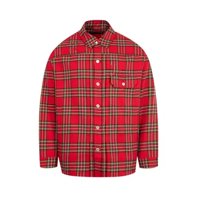 Pre-owned Mastermind Japan Mastermind Type 1 Plaid Shirt 'red Plaid' | Men's Size M
