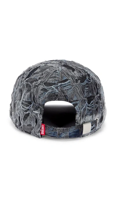 Diesel Curved Brim Distressed Baseball Cap In Multi