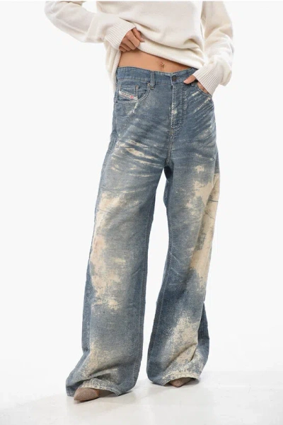 Diesel Low Waist Bleached Effect 1996 D-sire Jeans In Blue