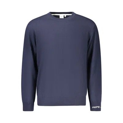 Pepe Jeans Blue Cotton Sweater In Blue
