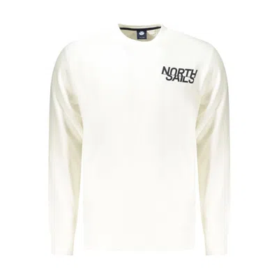 North Sails White Cotton Sweatshirt In White