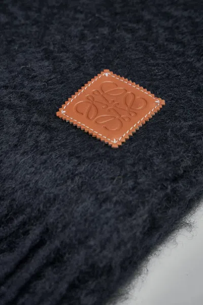 Loewe Woman Black Scarves In Black