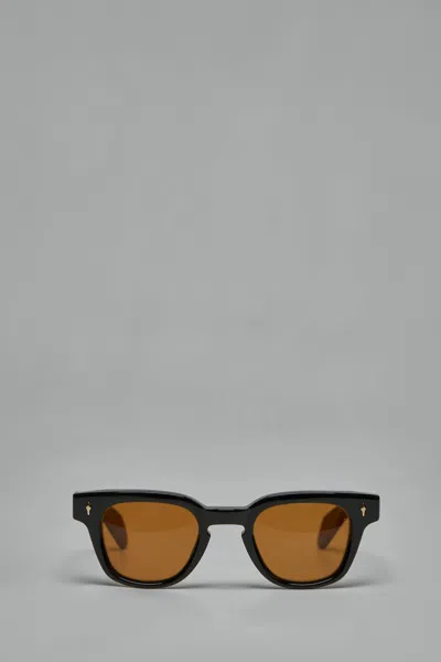 Jacques Marie Mage Julien Noir X Orange Cr39 Gold In Brown