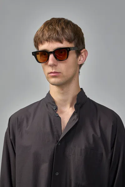 Jacques Marie Mage Julien Noir X Orange Cr39 Gold In Brown