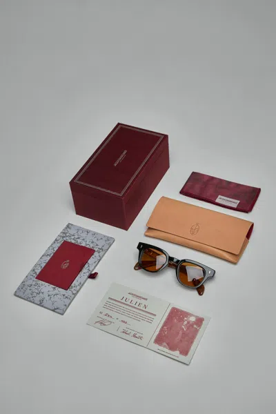 Jacques Marie Mage Julien Noir X Orange Cr39 Gold In Brown