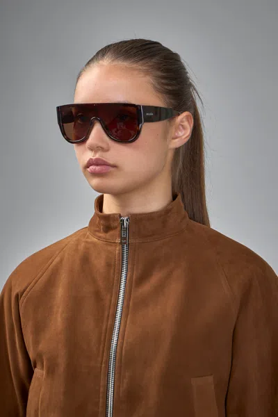 Alaïa Alaia Women Sunglasses Havana Mask In Brown