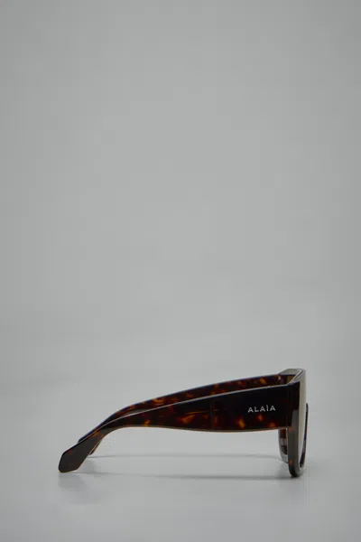 Alaïa Alaia Women Sunglasses Havana Mask In Brown