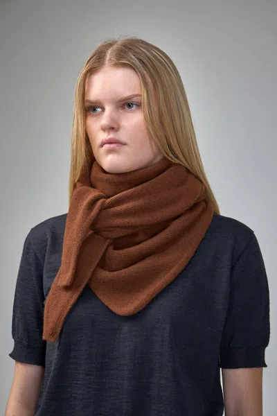 Sofie D'hoore Marc Triangular Scarf Knit In Brown
