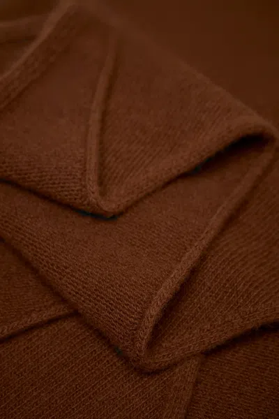 Sofie D'hoore Marc Triangular Scarf Knit In Brown