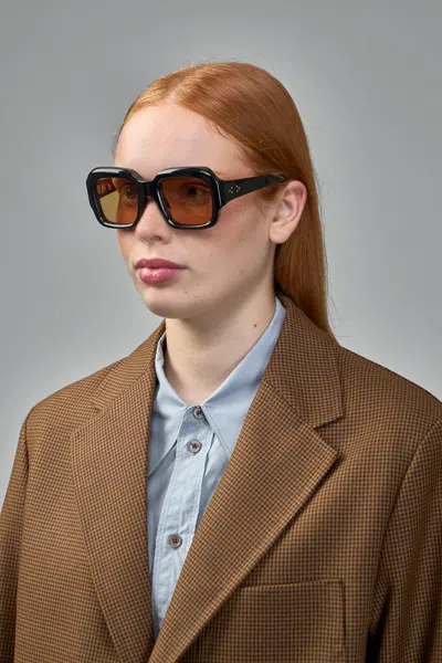 Jacques Marie Mage Oversized Square Spectacles In Black