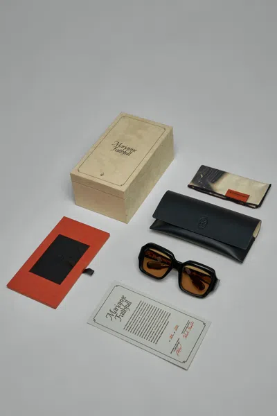 Jacques Marie Mage Oversized Square Spectacles In Black