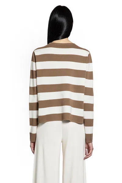 Max Mara Viterbo Wool Crewneck Sweater In Blue