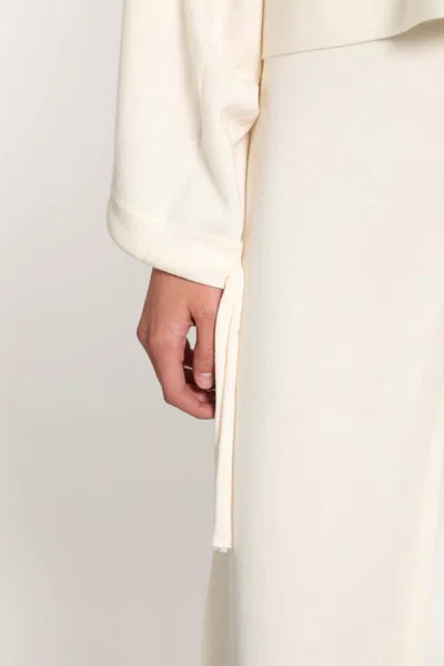 Max Mara Frais Virgin Wool Sweater In White