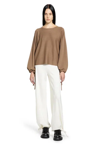 Max Mara Fine Wool Yarn Sweater In Brown