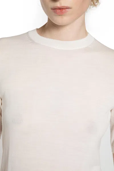 Max Mara Basic Wool Sweater In White