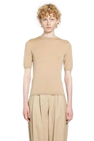 Max Mara Basic Wool Sweater In Brown