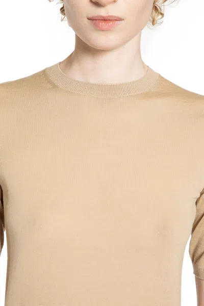 Max Mara Basic Wool Sweater In Brown