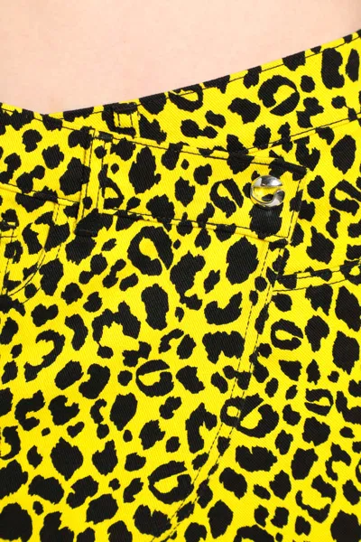 Coperni Leopard-print Wrap Skirt In Yellow