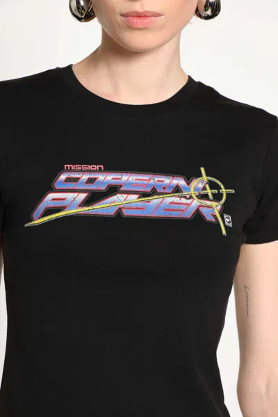 Coperni Slogan Baby Tee In Black