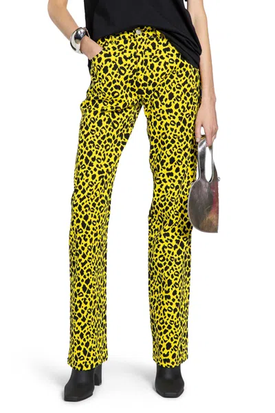 Coperni Denim Boyfriend Pants In Yellow