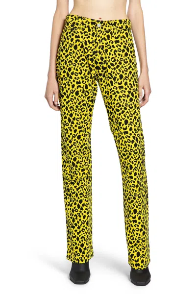 Coperni Denim Boyfriend Pants In Yellow