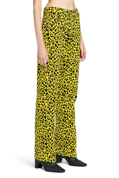 Coperni Denim Boyfriend Pants In Yellow