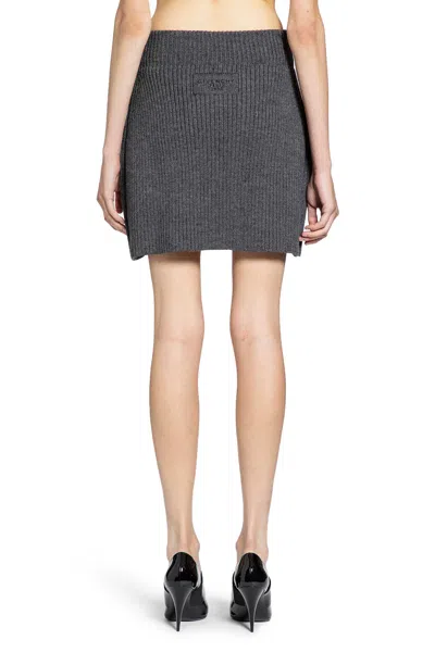 Givenchy Ribbed-knit Wool And Alpaca-blend Miniskirt In Gray