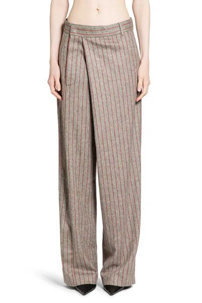 Litkovska Deconstructed Pinstriped Pants In Multi