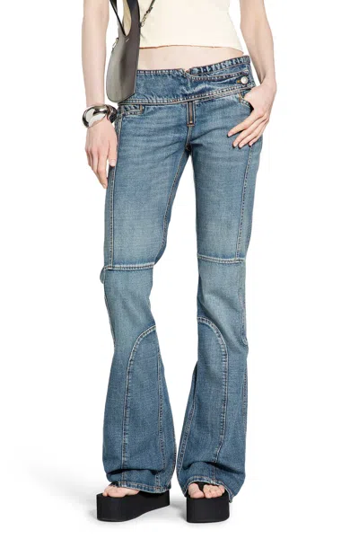 Coperni Panelled Flared Jeans In Blue