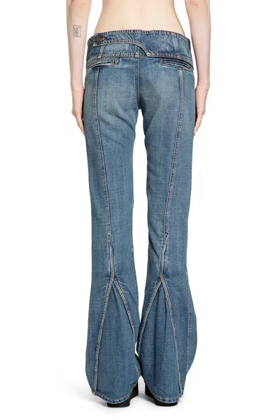 Coperni Panelled Flared Jeans In Blue