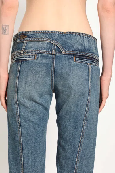 Coperni Panelled Flared Jeans In Blue