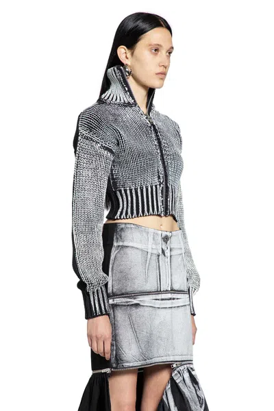 Vaquera Chunky-knit Zip Cardigan In Gray